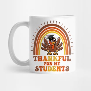 Thankful For My Students, Thanksgiving Fall Women Men and kids Mug